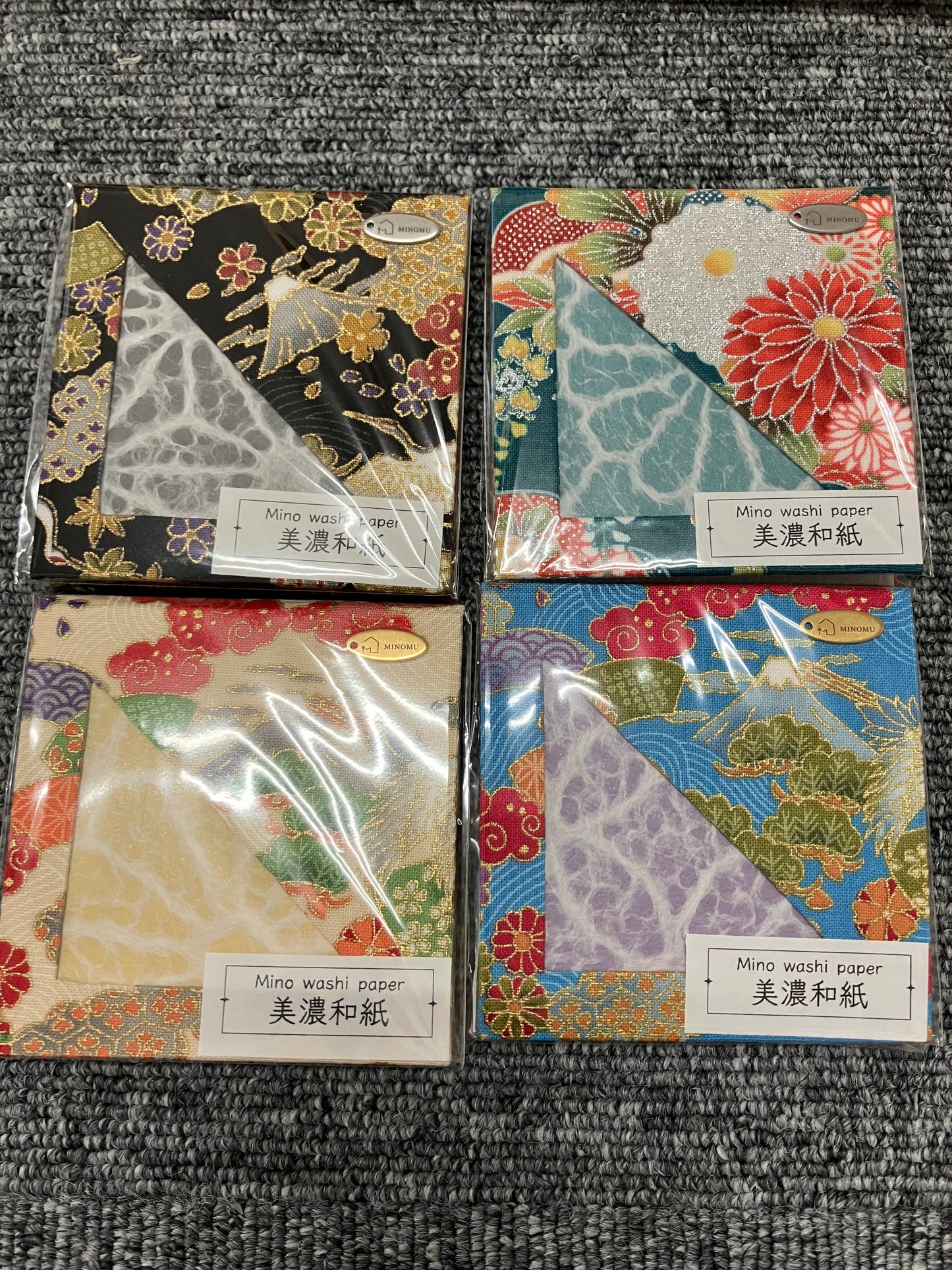 Japanese Pattern & Mino Washi Memo Case with Memo