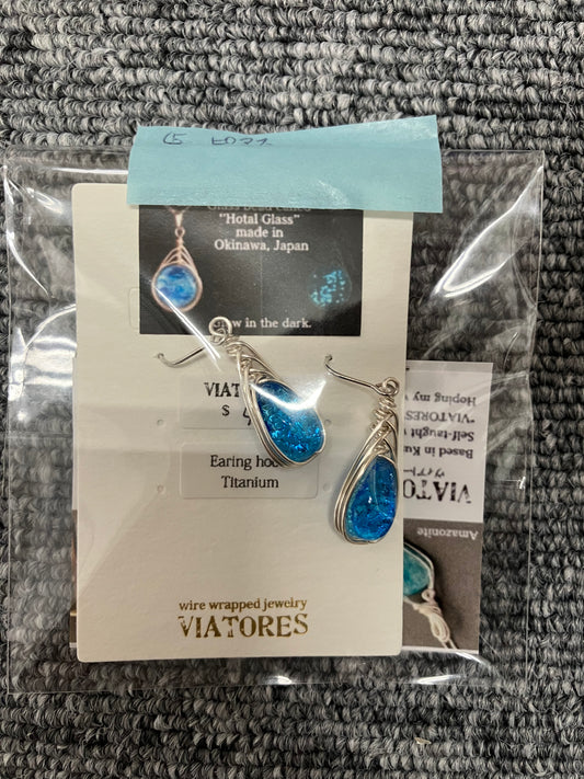 Glow-in-the-Dark Firefly Glass Earrings