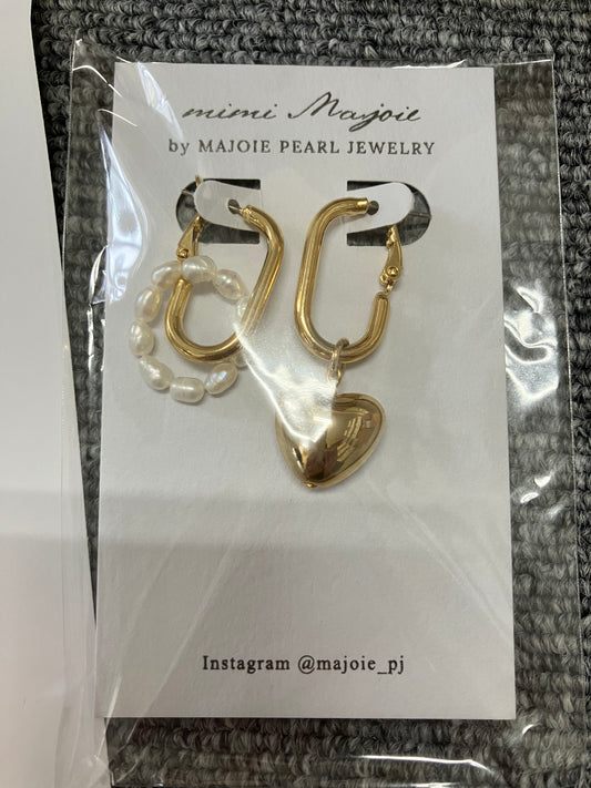 Titanium Earrings – Heart × Rice