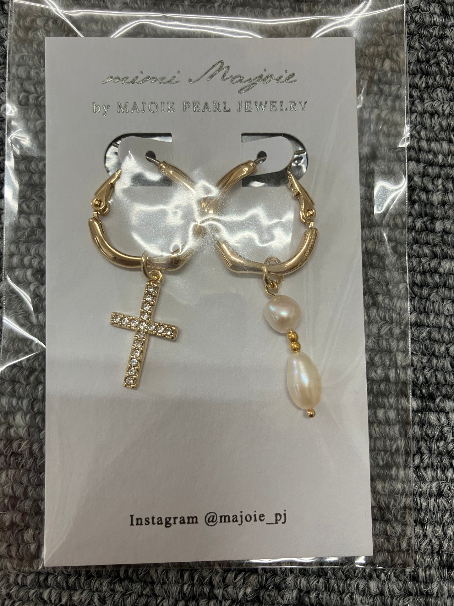 Titanium Earrings – Cross × Baroque