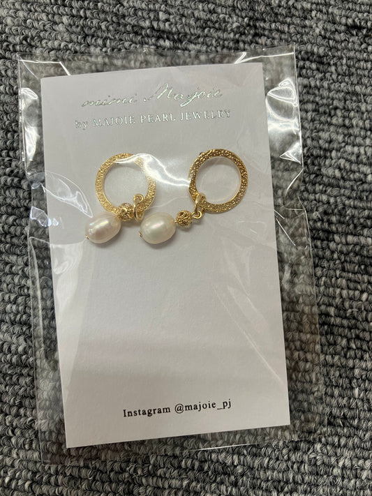 Stainless Earrings – Circle Pearl