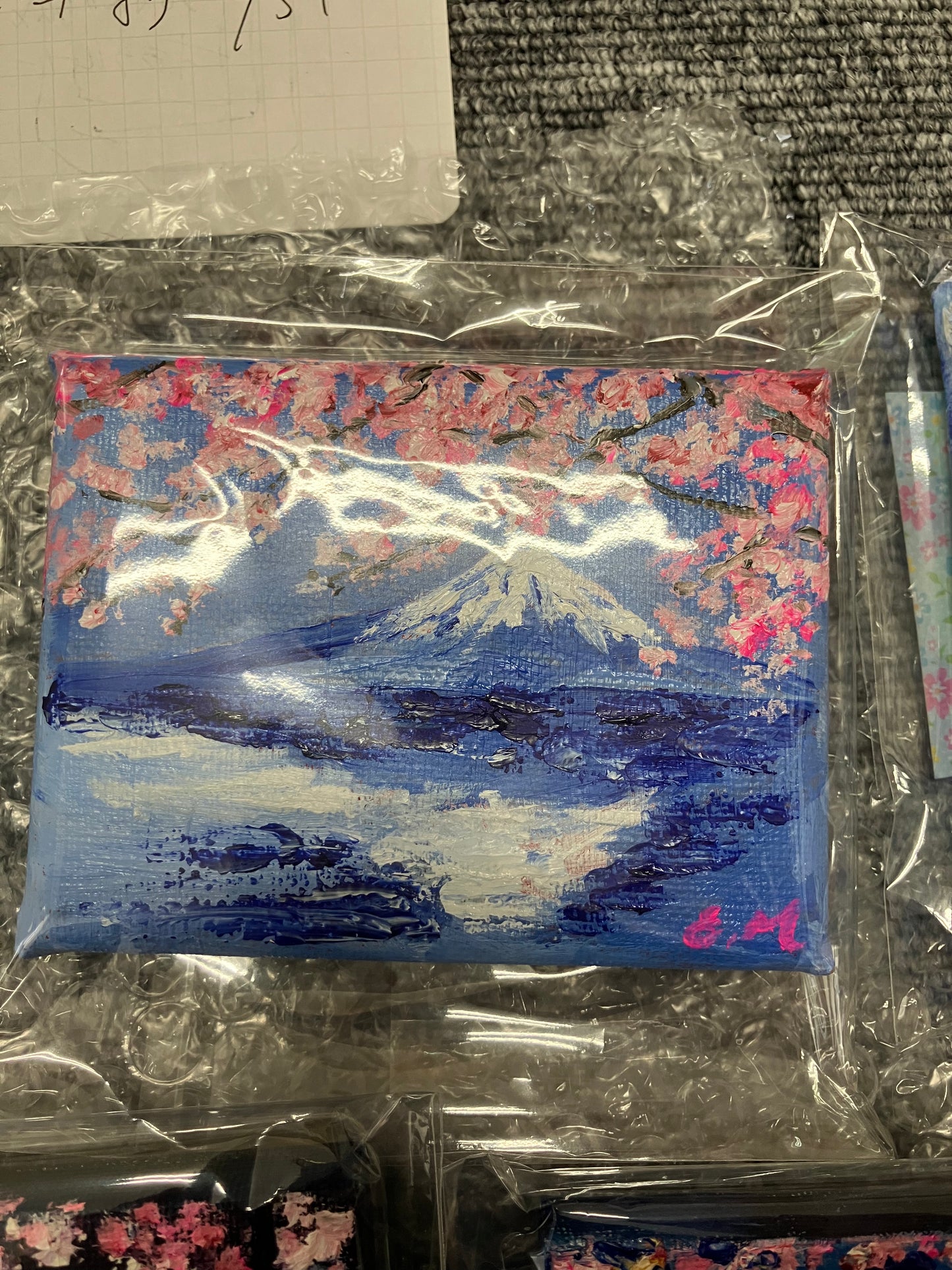 Mt. Fuji and Cherry Blossoms – Oil Painting