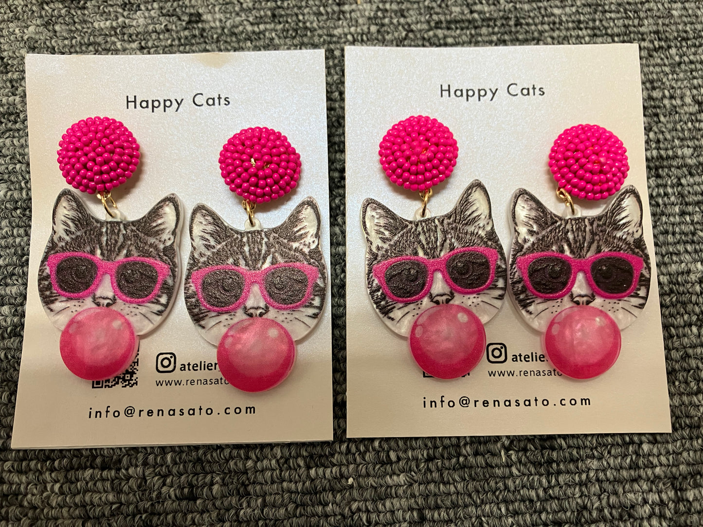 Acrylic Cat Earrings