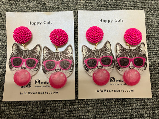Acrylic Cat Earrings
